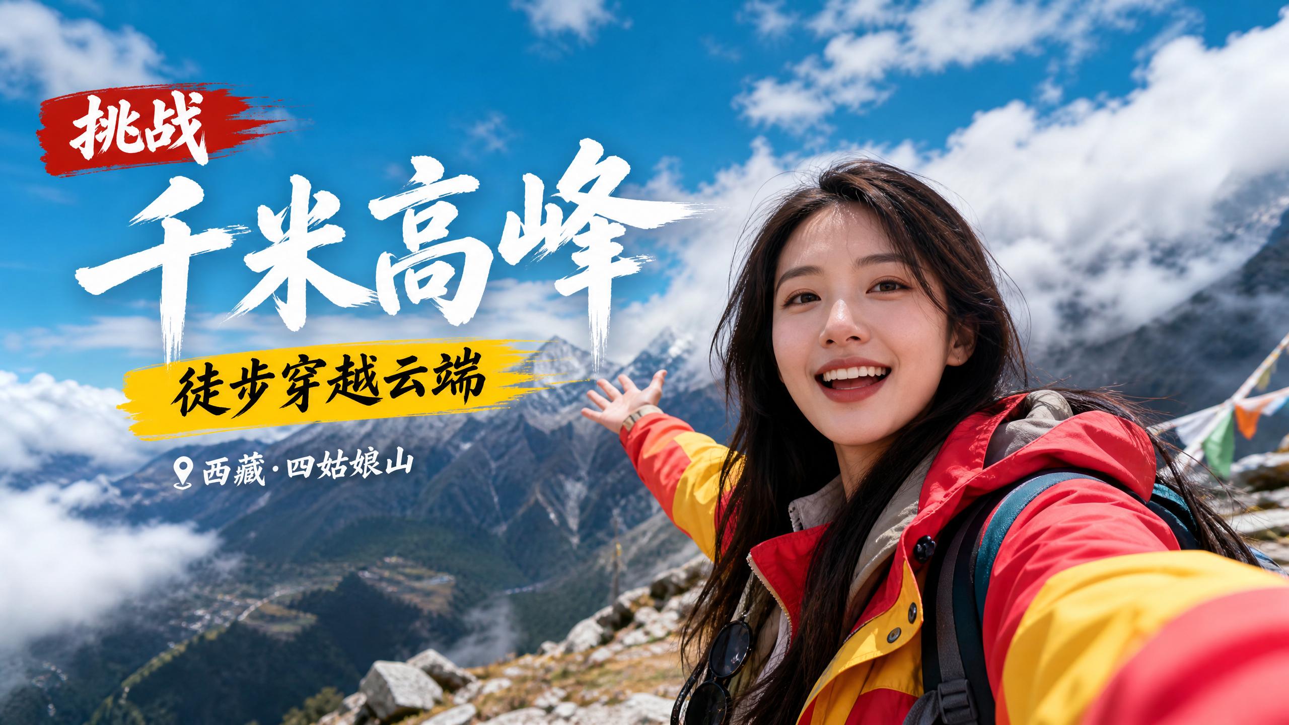 麻豆 【旅行视频vlog】挑战千米高峰！西藏四姑娘山徒步穿越云端完整记录