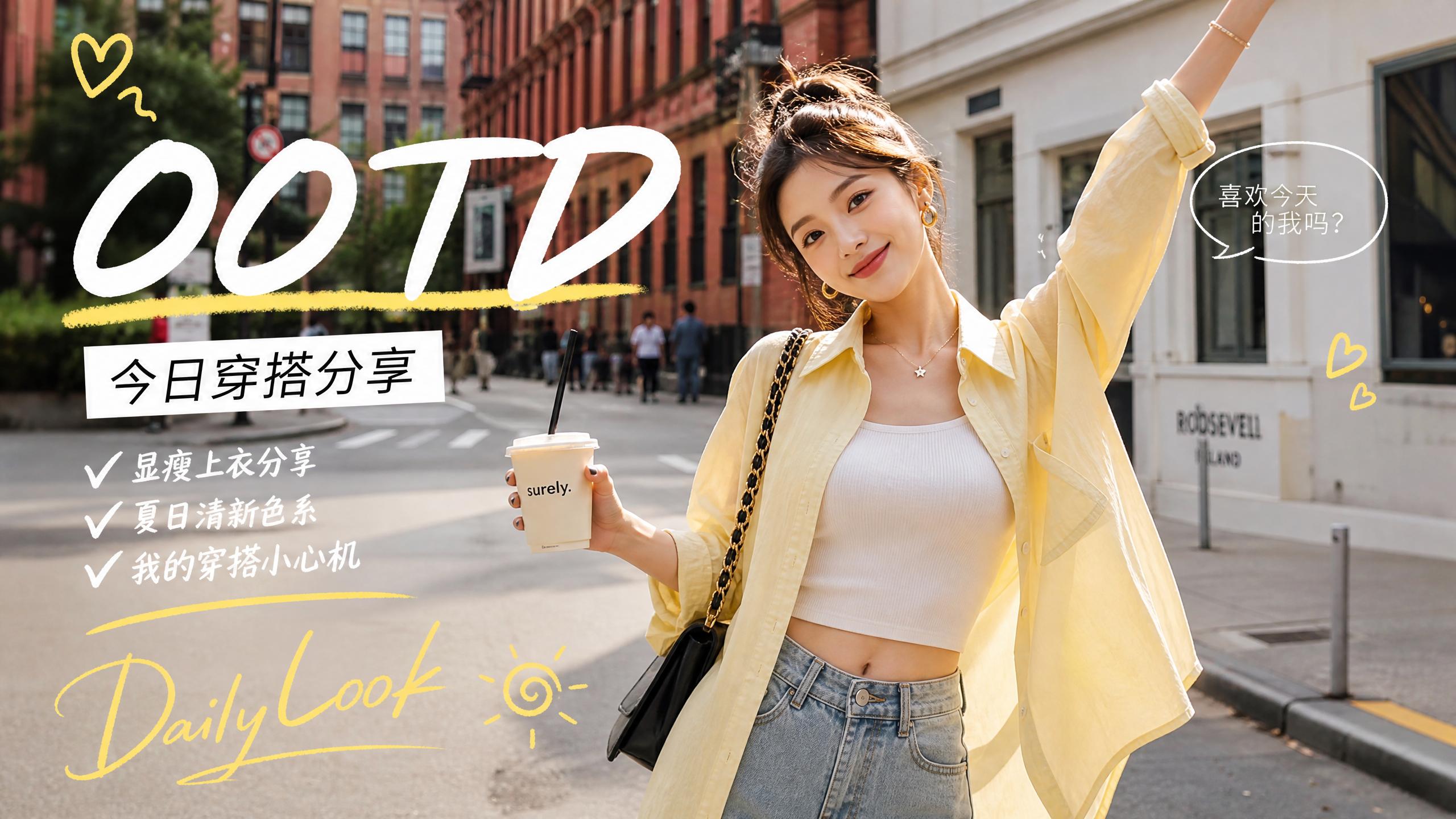 麻豆 【时尚视频分享】OOTD今日穿搭分享，夏日清新色系显瘦上衣搭配技巧